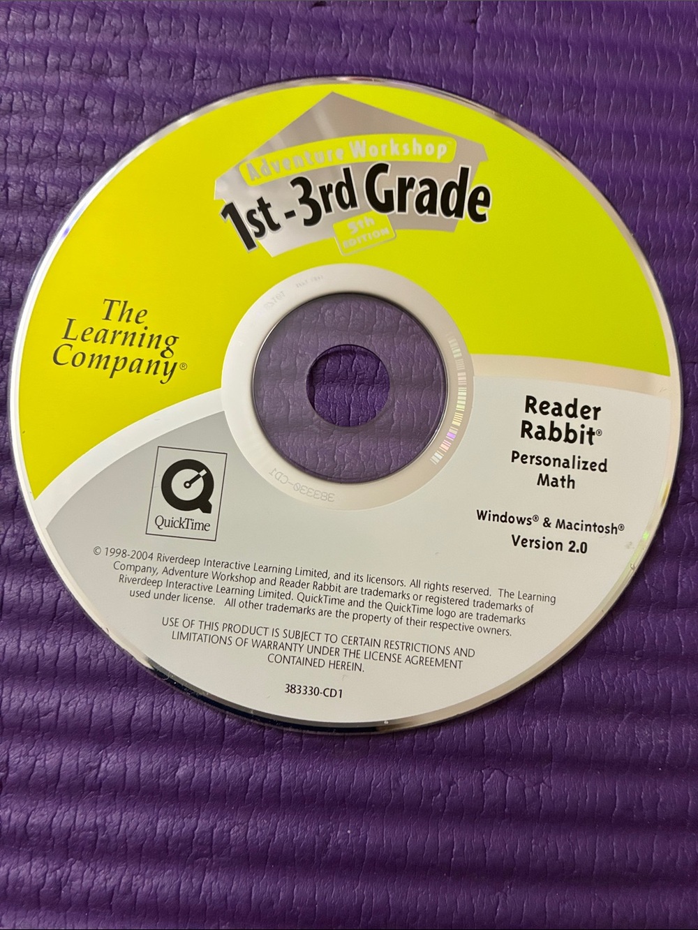 Adventure Workshop 1St - 3rd Grade Reader Rabbit Personalized Math CD-ROM